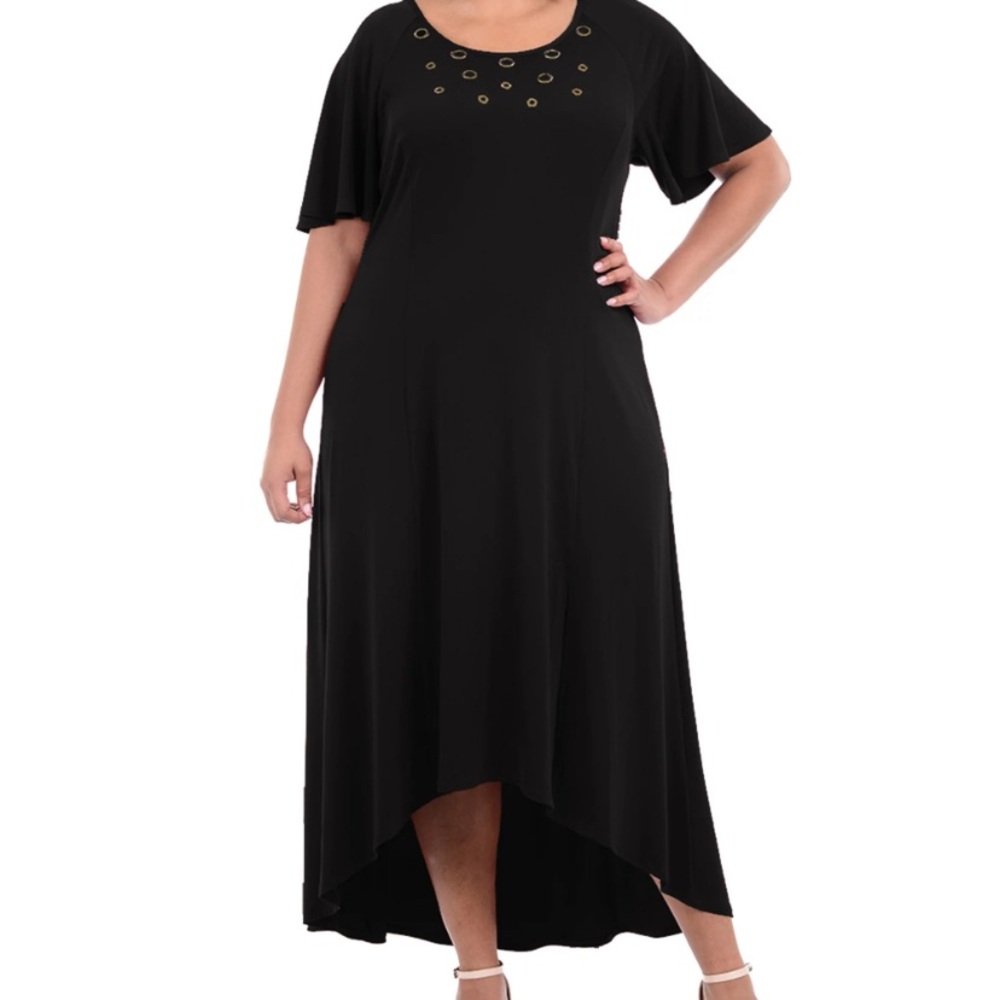 NY Collection Flutter Sleeve Dress